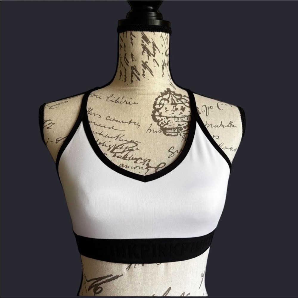 Victoria's Secret White and Black Sports Bra